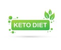 Ketogenic diet logo sign. Keto diet. Vector illustration. Royalty Free Stock Photo